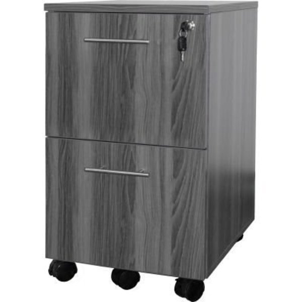 Safco Safco® Medina Series File-File Mobile Pedestal Gray Steel MNFFLGS